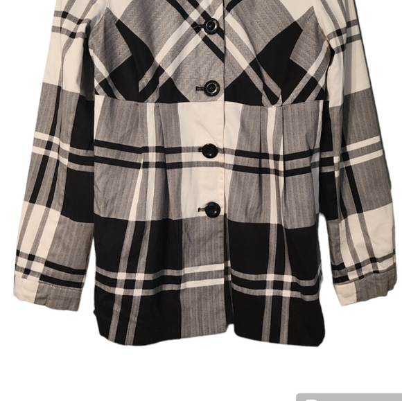 Sandro Sportswear Women's Black & White Plaid Blazer Size M - Picture 3 of 7